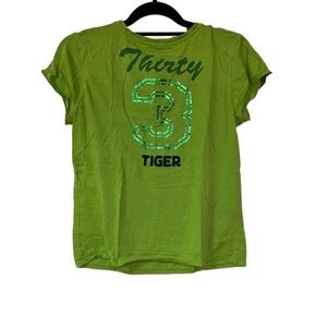 Victorias Secret PINK Shirt Womens Medium Y2K Green 30 3 Cotton Casual Graphic‎